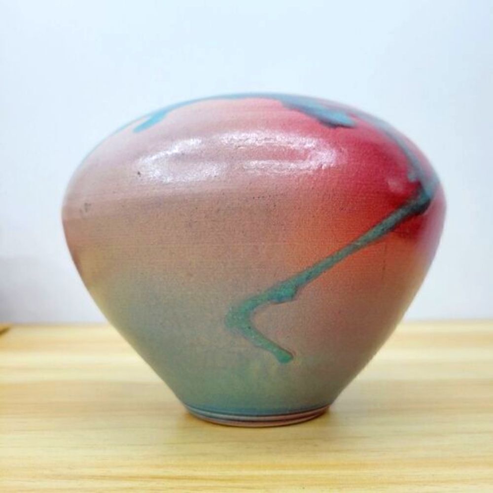 Christopher "Christoph" Heede Arizona Studio Pottery Ruku Jug Vase Vessel - Picture 9 of 16